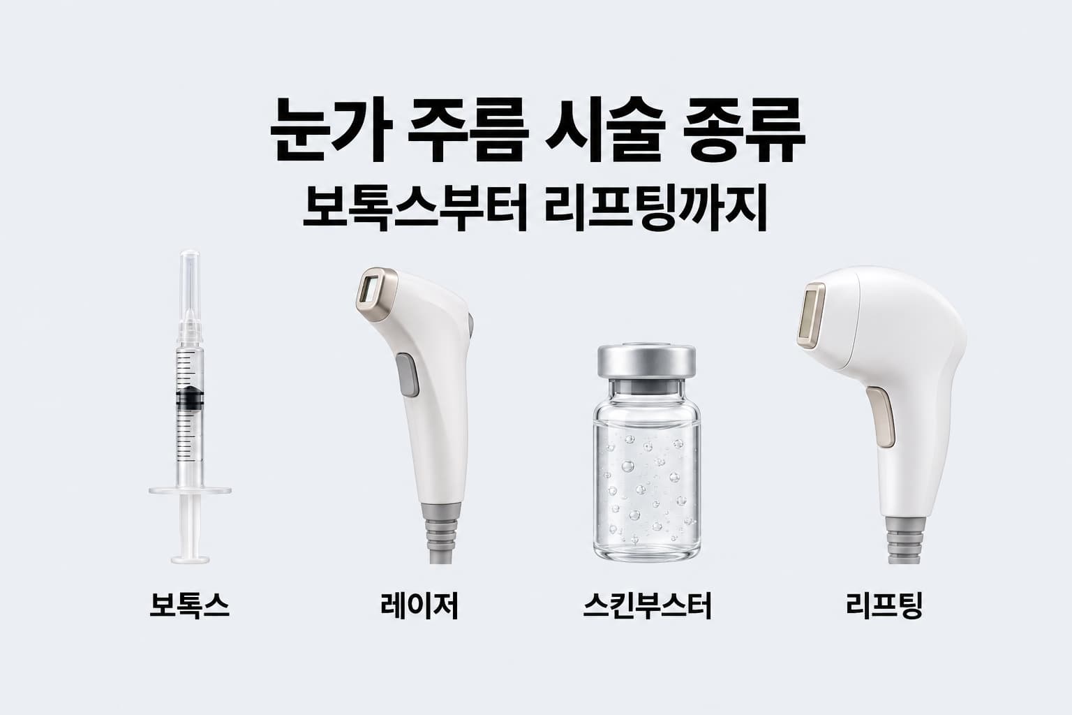 보톡스·레이저·스킨부스터·리프팅으로 나눈 눈가 주름 시술 종류 안내 썸네일